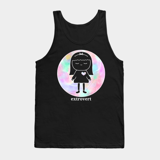 Extrovert Girl Tank Top by moonlitdoodl